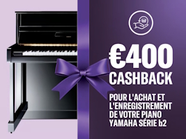 Cashback de 400€ à l'achat d'un piano neuf Yamaha B2